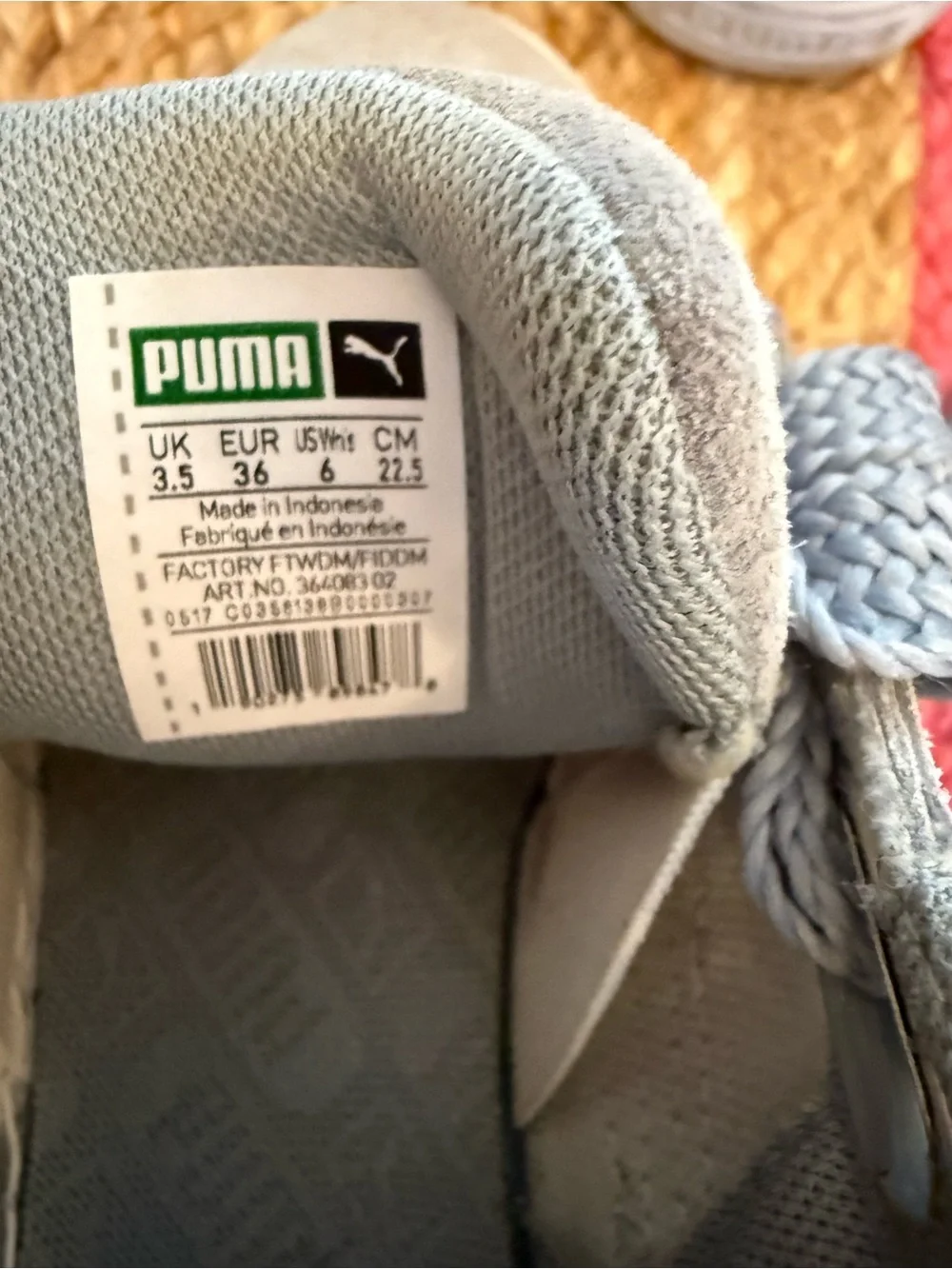 Puma Gray Suede Basket Heart Sneakers